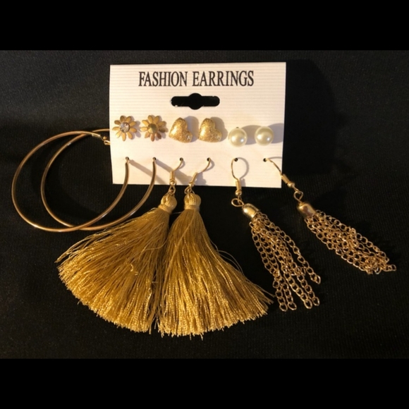 New 18 pair golden fashion earrings - Picture 4 of 5